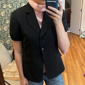 Vintage Tahari Black Short Sleeve Blazer